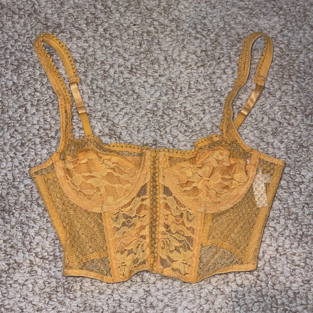 Urban Outfitters Yellow Corset Top